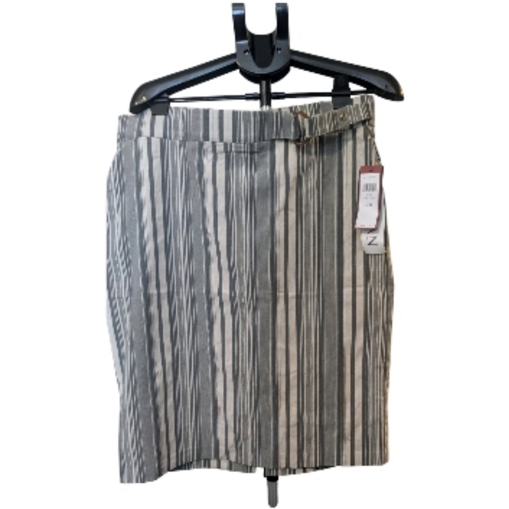 Love Scarlett Sz 1X Striped Gray Pencil Skirt Knee Length Dark Academia Corpcore